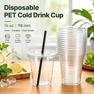 Gobelets en plastique transparent jetables 12oz 16oz 20oz, gobelets à boissons froides en PET épaissi, gobelets transparents pour fêtes d'anniversaire et mariages - Product Image 2