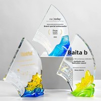 Trophée en cristal personnalisé, plaque gravée artisanale traditionnelle pour banquet, cadeau pour employé exceptionnel ou partenaire commercial