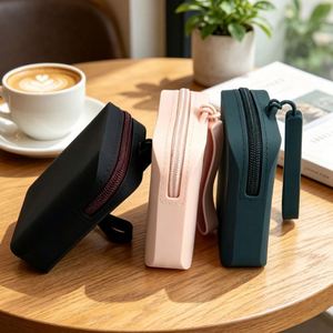 Portable Minimalist <b>Waterproof</b> <b>Silicone</b> Wallets & Pet Travel Bags With Zipper Closure for Men and Women Outdoor Use - Product Image 1