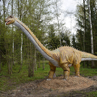 HT-029 Dinosaurus Animatronik Brachiosaurus Ukuran Asli Realistis dengan Suara dan Gerakan untuk Taman Hiburan