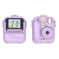 Cámara Infantil con Impresión Digital, Grabación de Video, Adhesivos de Dibujos Animados, Cámara de Juguete para Estudiantes, Impresora Instantánea para Niños