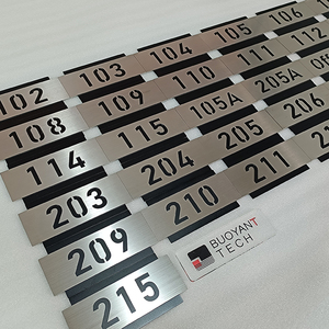 Placas de Puerta Modernas de Acero Inoxidable con Números en Braille para Apartamentos, Hoteles y Oficinas, Diseño Minimalista, Cumple con ADA - Product Image 6