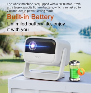 Projecteur vidéo intelligent réglable DLP 4K-Laser WiFi 6 Android 11 Home Cinéma 1080P 700ANSI 3D à courte focale rechargeable - Product Image 3