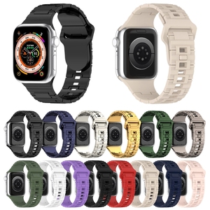 Correa de Silicona Estilo Metálico para <span class=keywords><strong>IWatch</strong></span> Ultra 2 49mm, Correa Deportiva Resistente para Apple Watch 9 8 7 45mm 44mm 41mm 40mm - Product Image 1