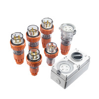 Connecteurs sous-marins circulaires micro femelle 8PIN IP69K connecteur humide enfichable de cloison étanche pour cuivre d'alimentation