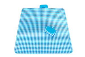 Couverture de camping imperméable à carreaux bleus et blancs, tapis familial Oxford à séchage rapide, tapis de pique-nique portable extra large - Product Image 4