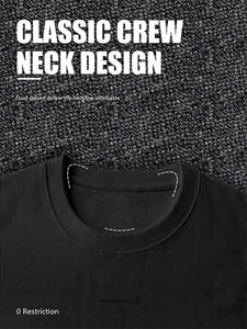 T-shirt da uomo pesante con stampa grafica “Breaking News I Don't Care”, <span class=keywords><strong>nera</strong></span> con scritte bianche e rosse - Product Image 4