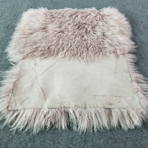 Tapis en vraie fourrure d'agneau de mouton de mongolie, pour couverture, assiette, bouclée, en fourrure de chèvre, Long, - Product Image 5