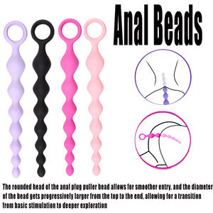 Juguetes sexuales de silicona con cuentas anales para hombres y mujeres, masajeador de próstata suave, entrenador <span class=keywords><strong>Anal</strong></span>, <span class=keywords><strong>dilatador</strong></span> <span class=keywords><strong>anal</strong></span>, tapón <span class=keywords><strong>Anal</strong></span>, <span class=keywords><strong>bolas</strong></span> anales - Product Image 3