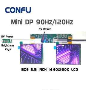 LCD กระโดดเคลื่อนไหวเหนือดาว AR VR 90Hz ANX7530 Hz จีน CONFU MINI DP ไปยัง MIPI 3.5บอร์ดคู่1440นิ้ว1600 X VS035ZSM-NW0 BOE 120