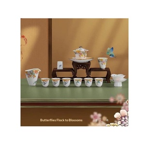 <span class=keywords><strong>Set</strong></span> da Tè Kung Fu Portatile da Viaggio, Teiera in Porcellana, Tazze da Tè, Design Vintage di Lusso Retrò, <span class=keywords><strong>Set</strong></span> Regalo con Gaiwan per Preparazione del Tè - Product Image 3