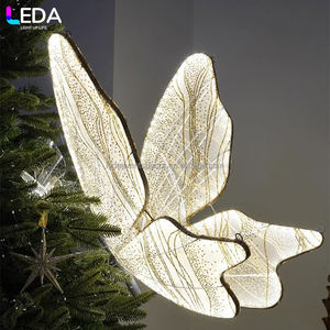 Leda מיוחד יום קישוט אביזרים הוביל מנורת פרפר קטנה זז פרפרים אור עבור חתונה חג המולד - Product Image 2