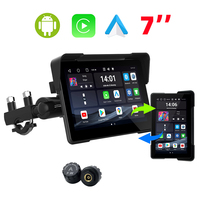 EKIY 7 inci Android 13 Navigasi GPS Motor Nirkabel CarPlay Android Auto Layar Sentuh 8 inti 2+32GB Google Play Monitor TPMS