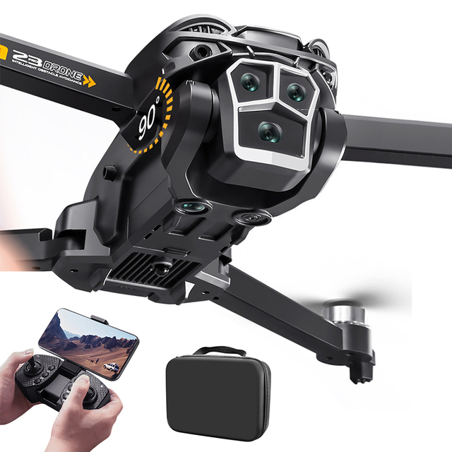 A23 Pro 5G Mini Professional RC Drone HD 4K Three Cameras Remote Foldable Control Obstacle Avoidance-Plastic Toy Drone Batteries