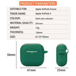 Nouvel arrivage pour Apple <span class=keywords><strong>AirPods</strong></span> 4 étuis pour écouteurs, étui en silicone pour écouteurs sans fil coque en tpu housse pour écouteurs pour étui <span class=keywords><strong>airpods</strong></span> - Product Image 3