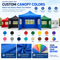 Tente pliante pop-up personnalisée 10x10 robuste et imperméable pour salons professionnels, publicité et événements en plein air
