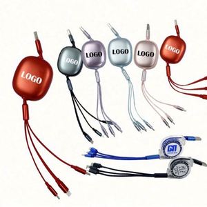 Wholesale Custom Logo Adjustable <b>USB</b> <b>Cables</b> & Universal Chargers Plastic Material Thermal Transfer Printing for Promotional Use - Product Image 1