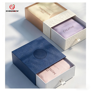 Boîte à bijoux en papier écologique de luxe haut de gamme EBB, réutilisable, avec fermeture magnétique, logo personnalisé, emballage cadeau tendance, vente en gros - Product Image 1