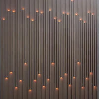 Panneau mural moderne en PVC WPC, imperméable et ignifuge, avec bande lumineuse LED, design graphique, pour hôtel, salon, cuisine, salle de sport, fabrication en usine