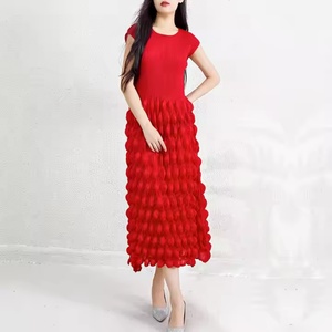 Vestido Maxi de Mezclilla para Mujer, Diseño Bohemio Elegante con Parches, Cintura Elástica, Corte en A, Casual, para Verano e Invierno - Product Image 4