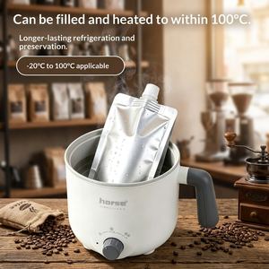 Bolsa con Boquilla Sellada de Ocho Lados de Aluminio Puro Engrosado para Envasado de Café de Grado Alimenticio, Resistente a Altas Temperaturas - Product Image 2