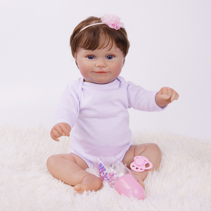 Muñecos Reborn Gemelos de Vinilo y Silicona No Tóxicos con Piel 3D, Niño y Niña Estilo Americano de 55 Cm - Product Image 2