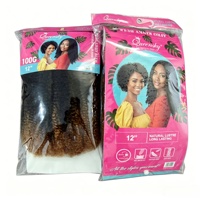 Extension per capelli sintetici Afro Kinky da 12 pollici, 100g, pre-stirati per trecce e dreadlock