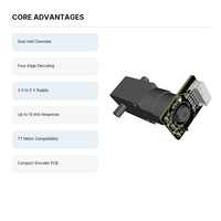 Module d'encodeur Hall AB TT Motor, capteur de position et de vitesse quadrature double canal 3,3V 5V pour voiture robot Arduino