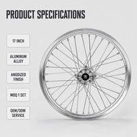 Ensemble de roues Arctic Leopard XE Pro S 17 pouces Supermoto pour moto électrique tout-terrain, moyeux en aluminium CNC, jantes à rayons en alliage, jeu de roues E-Bike Motard