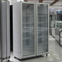 Réfrigérateur Vitré à Double Porte Prix Usine, Congélateurs et Réfrigérateurs Verticaux pour Présentation en Magasin