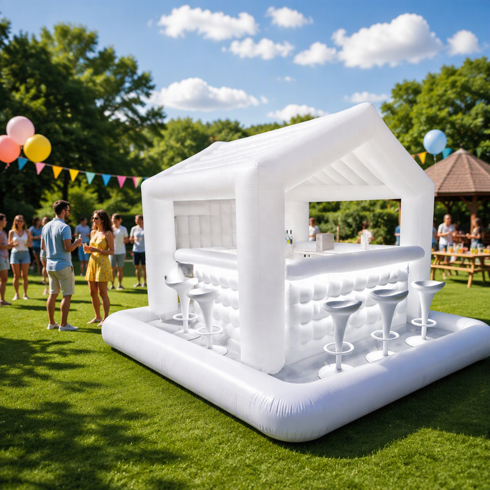 Portable air Tight Inflatable Floating Pool bar with Seats Swimming Pub ...