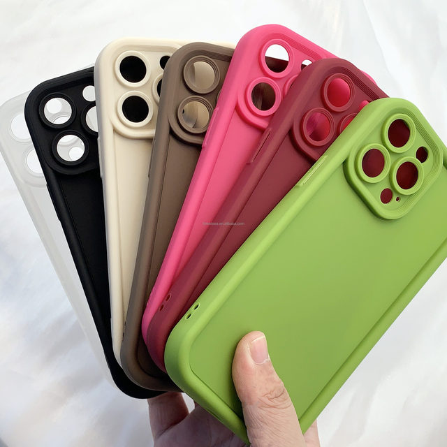 Candy Color Liquid Silicone Mobile Phone Case for IPhone15 14 Plus 13 12 11 Pro Max X Xs XR Shockproof Soft TPU Phone Cover Case