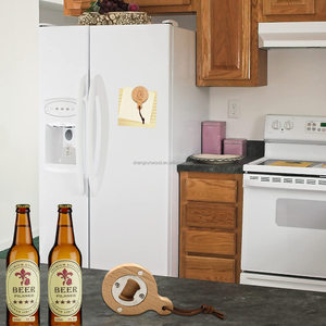 Từ phẳng mở chai rắn và bền gỗ bia mở cho tủ lạnh và RV với Catcher Pop có thể soda có thể mở - Product Image 4