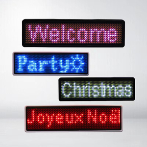 ワイヤレスLEDネームバッジ充電式携帯電話プログラム可能な移動テキスト点滅磁気ピンバッジ価格Ledネームタグ - Product Image 3