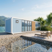 Cabane de luxe personnalisée Apple Cabin Resort avec éclairage moderne, mobilier complet et intérieur complet pour les stations balnéaires