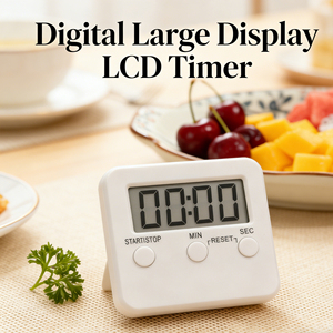 Temporizador de Cocina Digital Mini de Plástico con <span class=keywords><strong>Pantalla</strong></span> LCD, Temporizador de Cocina con Dígitos Grandes, Alarma Fuerte, Base Magnética - Product Image 1