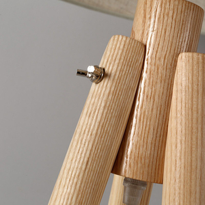 Lampe sur pied en bois décorative pour salon, chambre à coucher, hôtel, canapé, prix de gros, abat-jour en tissu blanc créatif - Product Image 6