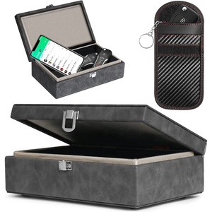 2023 Extra Large Anti Theft Keyless Car Key Signal Blocker Box with Key pouch RFID Key Box Car Key Safe Box