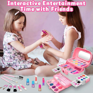 Nouveau kit de maquillage pour enfants <span class=keywords><strong>valise</strong></span> portable <span class=keywords><strong>fille</strong></span> semblant jouer bricolage cosmétiques kits de maquillage - Product Image 3
