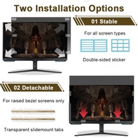 Filtre de confidentialité anti-espion bidirectionnel pour moniteur Samsung 28 pouces 16:9, protecteur anti-reflet amovible bloquant la lumière bleue