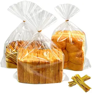 Đáy Gusset Cấp Thực Phẩm Trong Suốt Opp Nhựa Bánh Mì Nướng Loaf Bánh Mì Bao Bì Túi