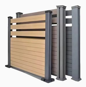 Recinzione Decorativa da Giardino in WPC di Facile Installazione 800-2000mm Cancelli a Traliccio in Legno per Privacy Recinzione di Sicurezza in Composito di Alluminio e Metallo Anti-UV - Product Image 1