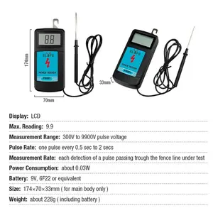 High Quality Finest Price 0.03W Fence Controllers Electric Fence Voltage Tester For Electric Fence System