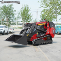 Mini chargeuse à chenilles diesel Rhinoceros 800kg 1500kg 1800kg Mini chargeuse à chenilles avec trancheuse