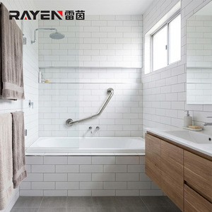 Barra de Agarre de Acero Inoxidable Rayen, Capacidad de Carga de 500 kg, Antideslizante, Barra de Seguridad para Baño, Montaje en Pared para Ducha - Product Image 2