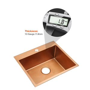 Fregadero portatiledes cocina de un solo baño de oro rosa de 1,8 mm de acero inoxidable 304 y filtro utilizado para el fregade - Product Image 6
