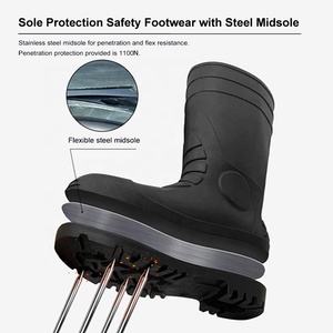 Ce S5 Nền Kinh Tế Wellington khởi động Midsole khởi động công nghiệp gumboots chống trượt hàng đầu cắt thép ngón chân không thấm nước mưa giày dép cho nam giới - Product Image 5