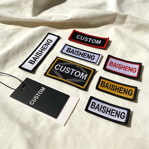 Woven Embroidered Custom Wholesale Multi Material Fabric Leather Tags Denim <strong>Jeans</strong> Canvas Bags <strong>Brand</strong> <strong>Logo</strong> Labels - Product Image 2