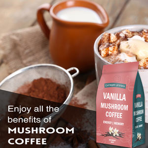 Café aux champignons de marque privée, saveur vanille, café avec collagène, céto et café paléo instantané avec crinière de lions - Product Image 3