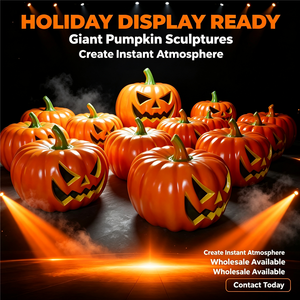 Sculpture de citrouille <span class=keywords><strong>Jack</strong></span> O'Lantern en fibre de verre peinte à la main sur mesure pour <span class=keywords><strong>les</strong></span> parcs d'attractions, <span class=keywords><strong>les</strong></span> événements, la décoration extérieure de la cour - Product Image 2